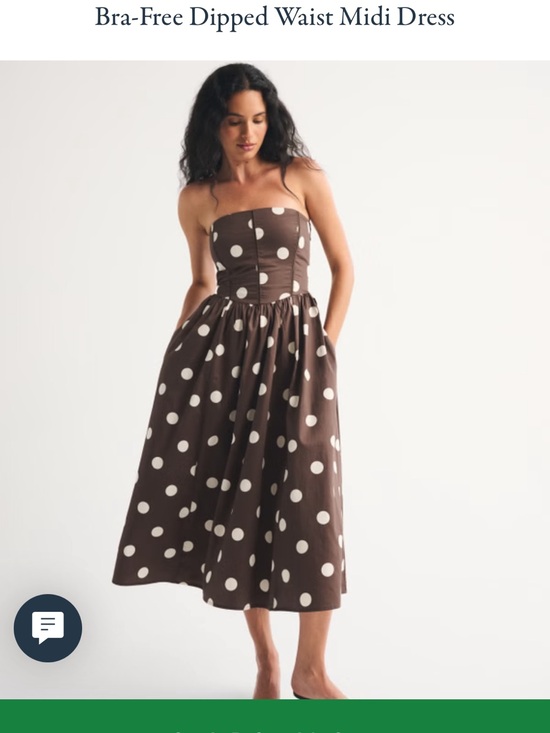 Abercrombie & Fitch Dresses & Skirts - Abercrombie & Fitch Bra Free Brown Polka Dot Midi Dress